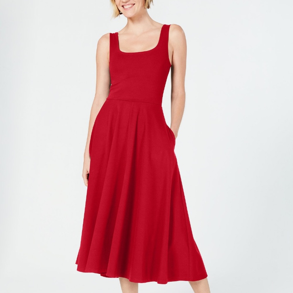 Tank fit flare Midi dress